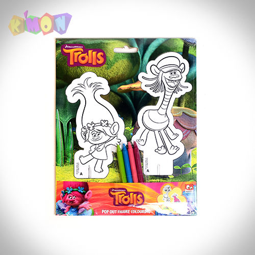 Set 2 figuras coloreables Trolls