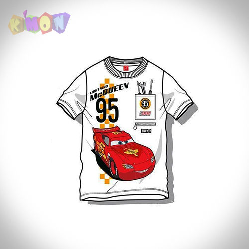 Camiseta manga corta Cars blanca