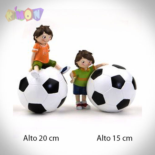 Figura pastel y hucha futbolista 20/15cm.