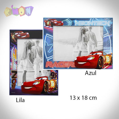 Portafotos madera Cars Disney 13 x 18 cm Morado