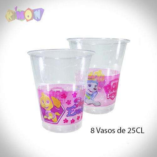 Pack 6 vasos de plstico de Skye Patrulla Canina