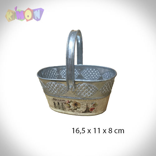 Cesta metal vintage 16,5 x 11 x 8 cm