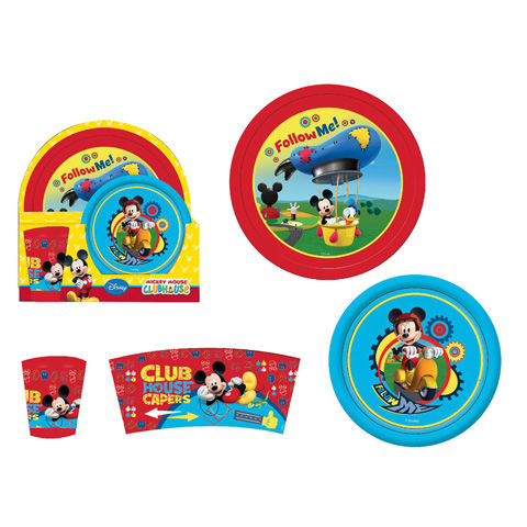 Set desyuno 3pc plástico Mickey