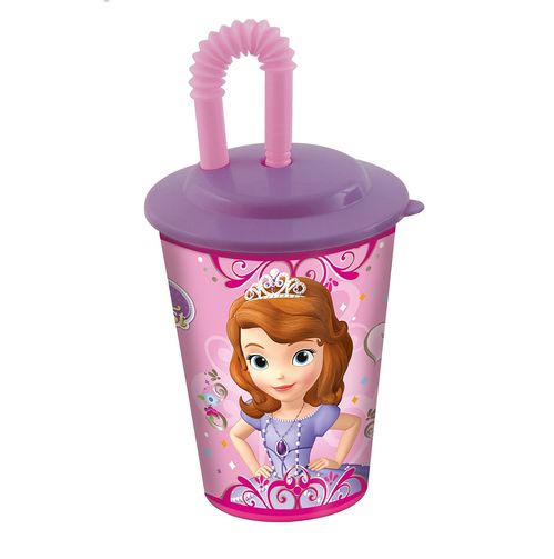 Vaso con pajita Princesa Sofía