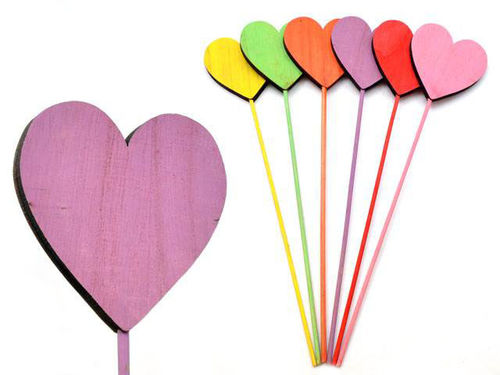 Juego 6 Sticks Corazones multicolor 35 cm